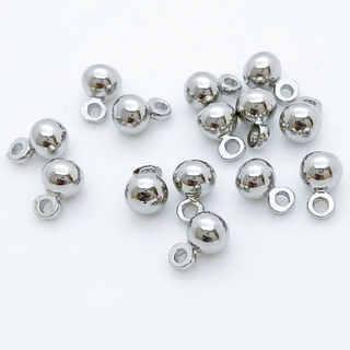 Подвеска Шар, цвет серебро, размер 6*4 мм, цена за 1 шт