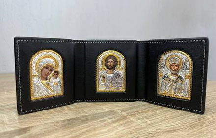 Складень карманный Спаситель Казанская Николай 90х255мм