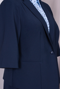 Жакет без подклада 1351Аб, темно-синий #70ТСи041351Аб