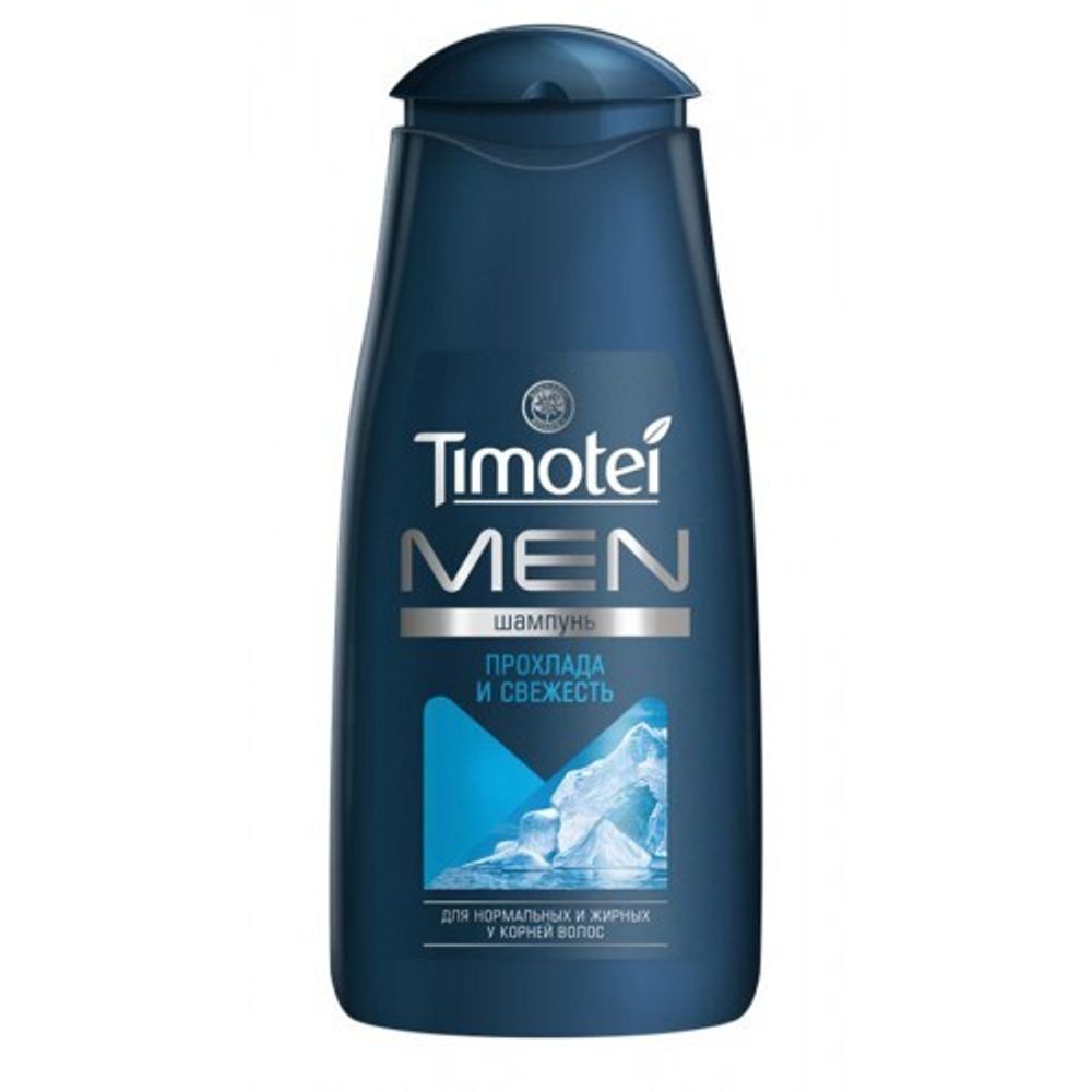 Шампунь Тимотей Men Прохлада и Свежесть для нормальных и жирных у корней волос 400 мл