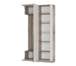 Прихожая фасад - кашемир , корпус дуб смоки, ширина - 120,2, высота - 229,3, глубина - 37,2