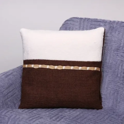 Чехол для декоративной подушки «DEFA», 43*43 см, цвет тёмный шоколад