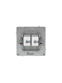Розетка компьютерная 2-м KANT RJ45 кат.6A без шторки бел. песок DKC 7010674