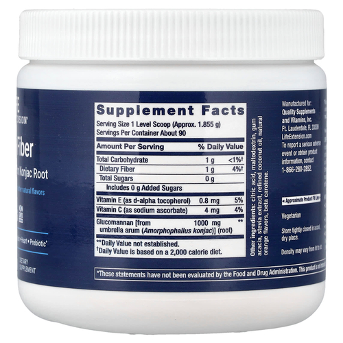 Life Extension, Easy Fiber, натуральный апельсин, 167 г (5,89 унции)