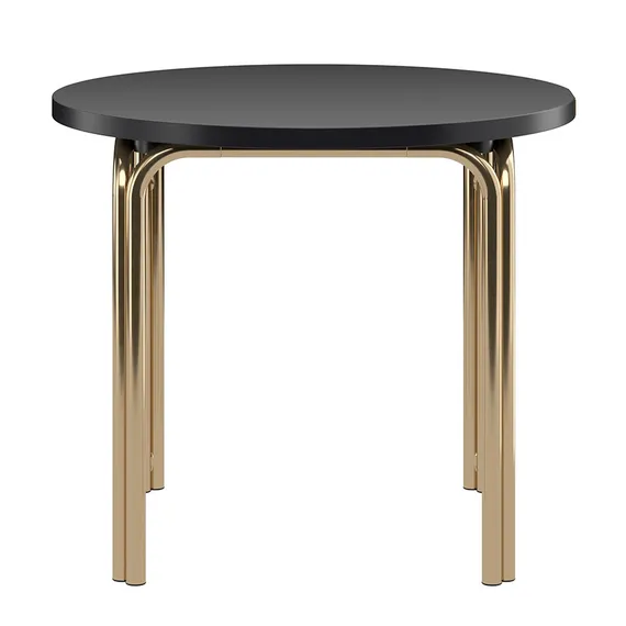 Столик кофейный ror, Ø50 см, латунь/черный