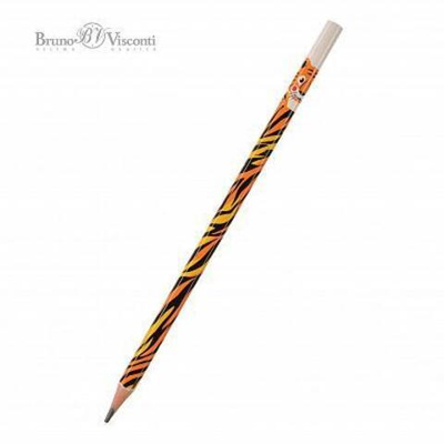 Карандаш ч/г НВ пластиковый корпус "ArtGraphix. Тигр" (Bruno Visconti)
