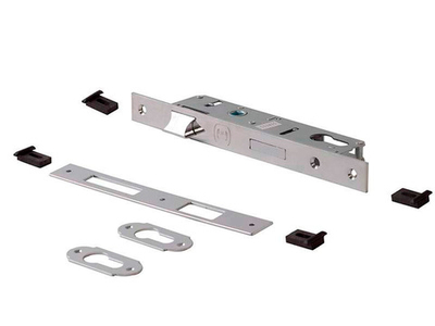 Замок ELEMENTIS 1153/F23/30/85/8  ригель с защелк., с о/п, 2 накладки, 4 подкладки (ELM0421A)