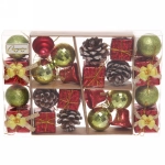 Набор украшений «Весёлое рождество» 24*16 см, 4 см (24 предмета)