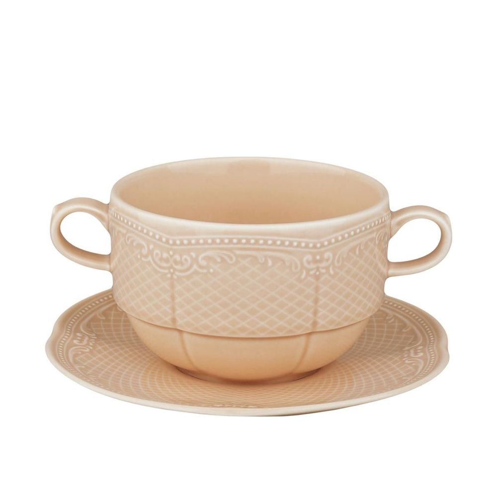 Бульонная пара 350 мл, фарфор,серия &quot;Aristocrat-Peach Tea&quot;, Noble