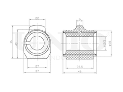 Втулка переднего стабилизатора UNIO RMP-10049