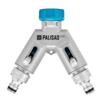 Разветвитель двухканальный, с внутренней резьбой 3/4",алюминий, LUXE Palisad