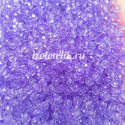 Бусины 6 мм ГРАНЕНЫЕ (Лаванда) - 15 грамм