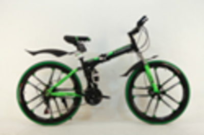 Велосипед 26" Raveric 21-скор(складная рама, Литые обода, диск. тормоз) Черно-зеленый №25-4