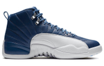 Jordan Air Jordan 12 retro "indigo" Anti-Slip Shock Relief High Help Retro Basketball Shoes Men's Indigo Blue