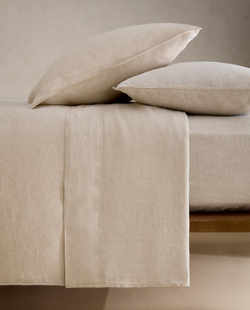 Простыня Zara Home хлопок, лён 100%, однотонный, 6150/089 · арт. 6150/089