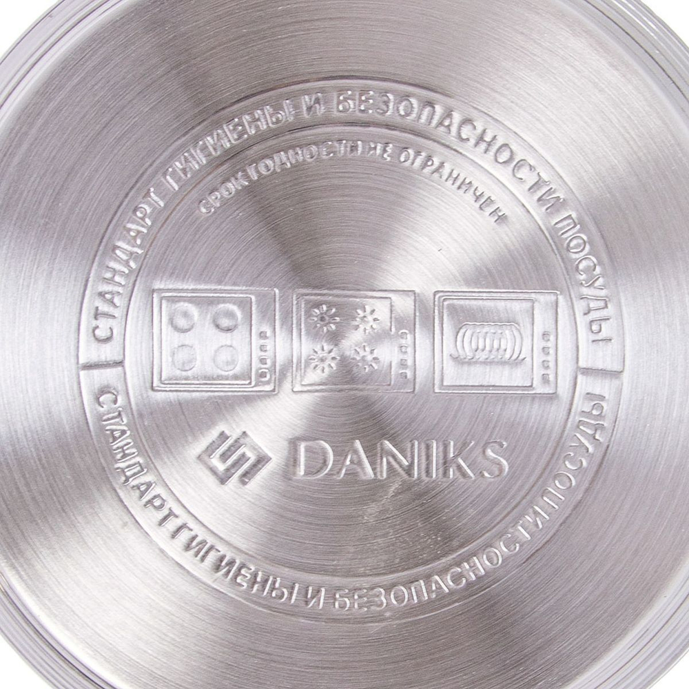 Кастрюля нерж, 4 л, с крыш, Daniks, Вена, SD-Т87-22, индукц