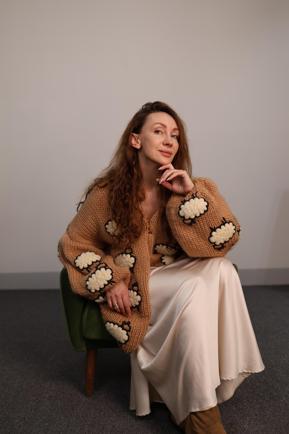 Юбка атласная Clothe в длине макси