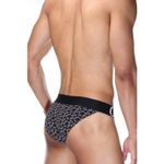 Мужские трусы танга черные с принтом DARKZONE DZN6165