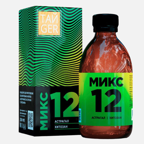 ТАЙGER Микс 12 : Клеточный сок астрагала с хитозаном, 250мл