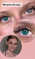 Оттеночные бирюзовые линзы для Светлых глаз Marquise solo aqua для дальнозоркости и близорукости