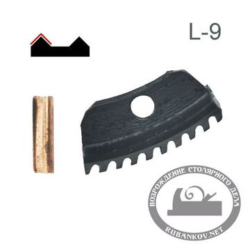 Насадка на резец для чекеринга L- 9, 60° (РК - слева, направитель - справа, широкий промежуток)