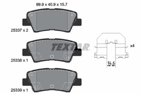 TEXTAR - 2533701-TET - Brake Pad Set, disc brake