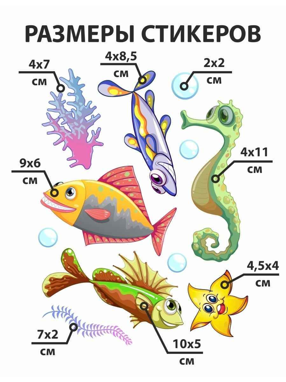 Наклейки в ванную для детей интерьерные cтикеры на стену
