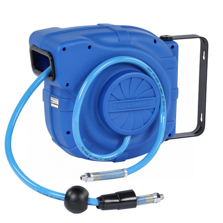 Шланг воздушный на катушке ПВХ диам. 10x16мм 14+1 м (15 м) NORDBERG 2115-10