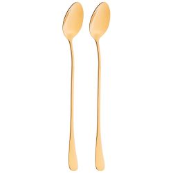 НАБОР ЛОЖЕК ДЛЯ КОКТЕЛЕЙ AGNESS, 2 ШТ ДЛИНА 19.5 СМ. МАЛ. УП. = 40 ШТ