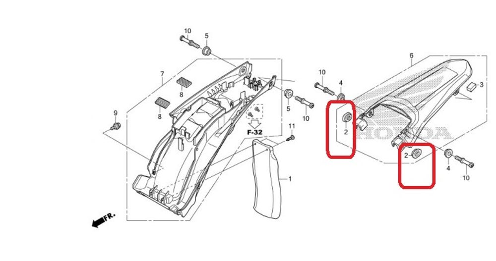 64266-MG9-770. GROMMET, SPEAKER PANEL. Honda