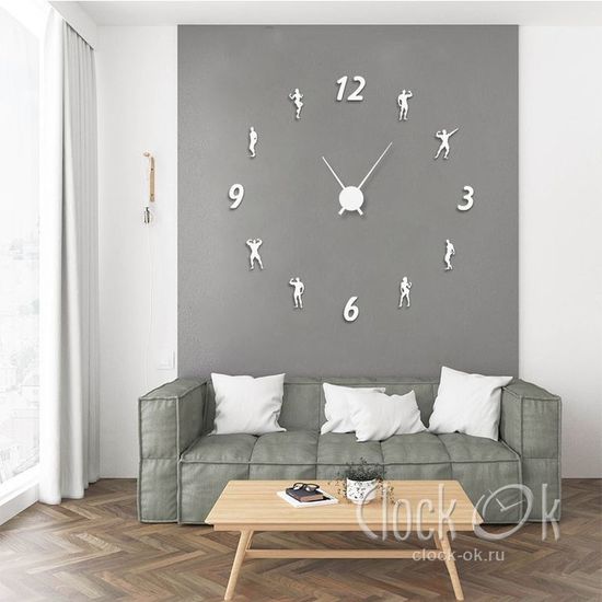 Настенные 3D часы Fitness
