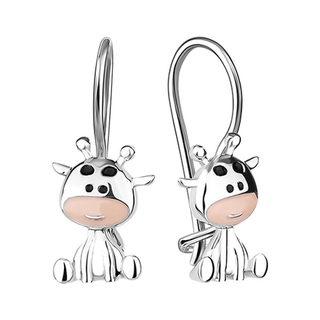 Серьги из серебра с эмалью