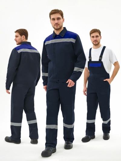 Костюм Липецк-2 СОП CH (тк.Смесовая,280) п/к, т.синий/васильковый