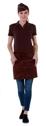 Фартук официанта короткий коричневый