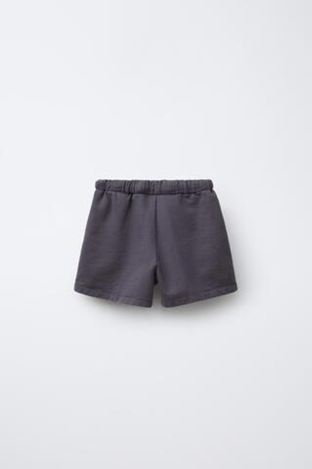 ZARA ОДНОТОННЫЕ ШОРТЫ, АНТРАЦИТОВО-СЕРЫЙ