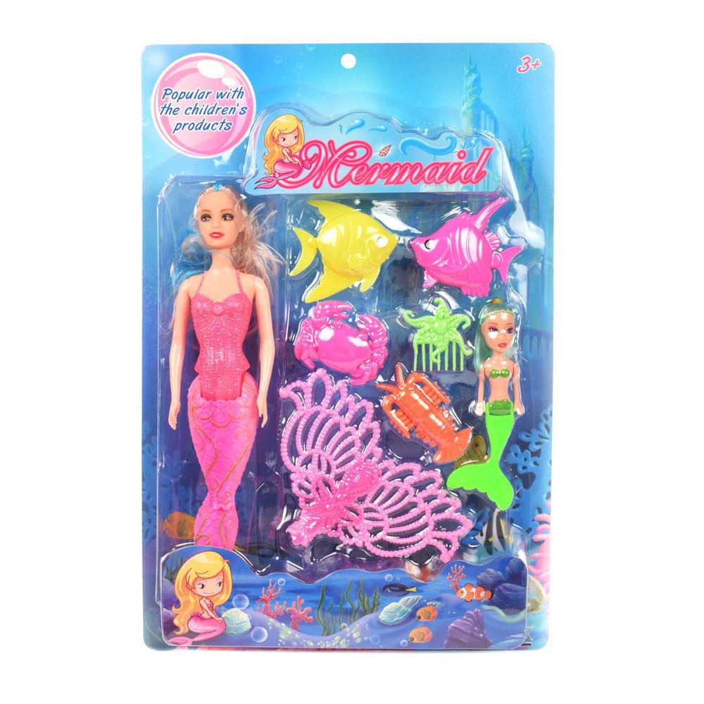 Кукла тип Модница Русалка 2шт с аксесс., блистер 999-A