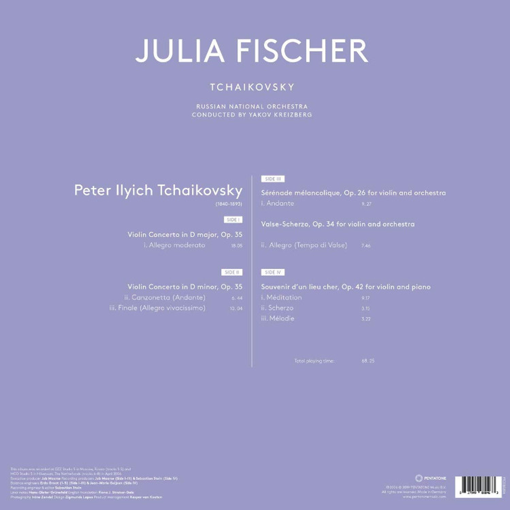 Julia Fischer, Yakov Kreizberg, Russian National Orchestra / Tchaikovsky (2LP)