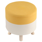 Пуф devy, D40х40 см, бежевый/горчичный