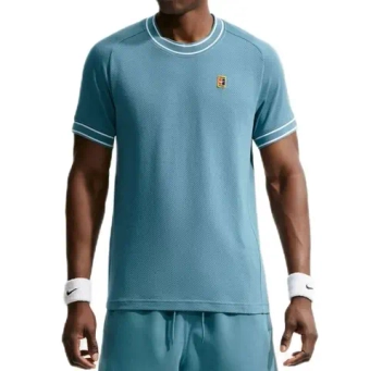 Мужская теннисная футболка Nike Court Heritage Tennis - smokey blue