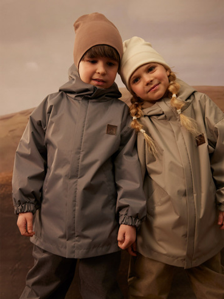 Парка демисезонная на флисе Mjölk Асфальт