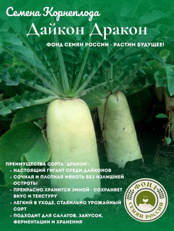 Дайкон Дракон, Семена корнеплода, 1 грамм