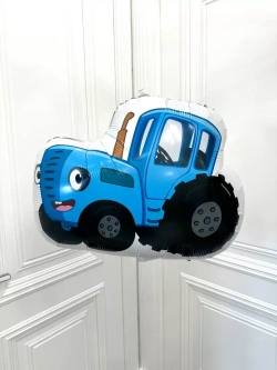 Шар (26""/66 см) Фигура, Синий трактор, 1 шт. в упак. Е18