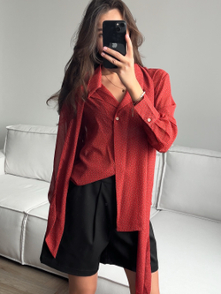 Блузка шифоновая, с принтом