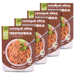 Готовое блюдо Перловка с говядиной пакет 250 г DeliLabs 4шт, 1кг