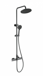 Душевая система с термостатом WONZON & WOGHAND Plate, Темный графит (WW-C3017-A-BGG)