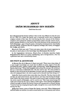 Ibn seerin's dictionary of dreams. According to Islamic Inner Traditions | Muhammad M. Al-Akili