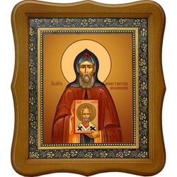 Константин Косинский, Старорусский преподобный. Икона на холсте.