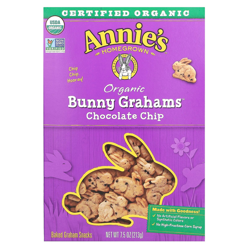 Annie's Homegrown, Bunny Grahams, Chocolate Chip, 7.5 oz (213 g)