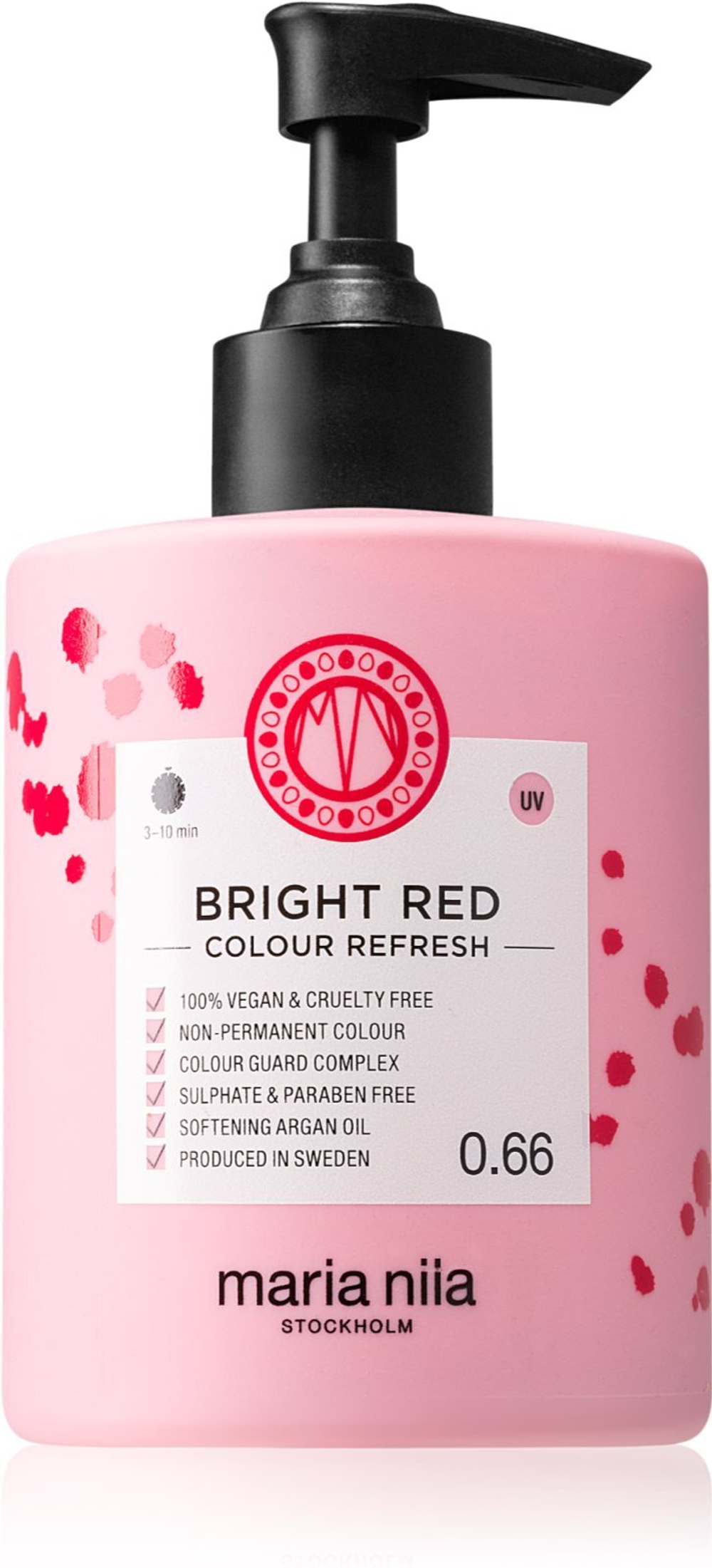 Maria Nila Colour Refresh Bright Red - нежная питательная маска без стойких красящих пигментов /  wytrzyma 4 – 10 umyć 0.66 300  ml  / GTIN 7391681037090