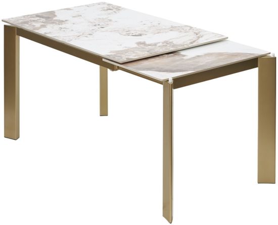 Стол CORNER 120 GLOSS LUXURY PANDORA SOLID CERAMIC / шампань